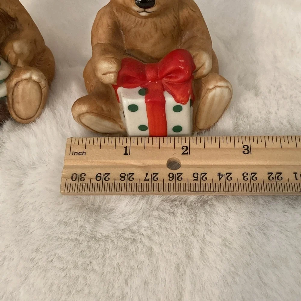 Homco Christmas Bear Figurines
